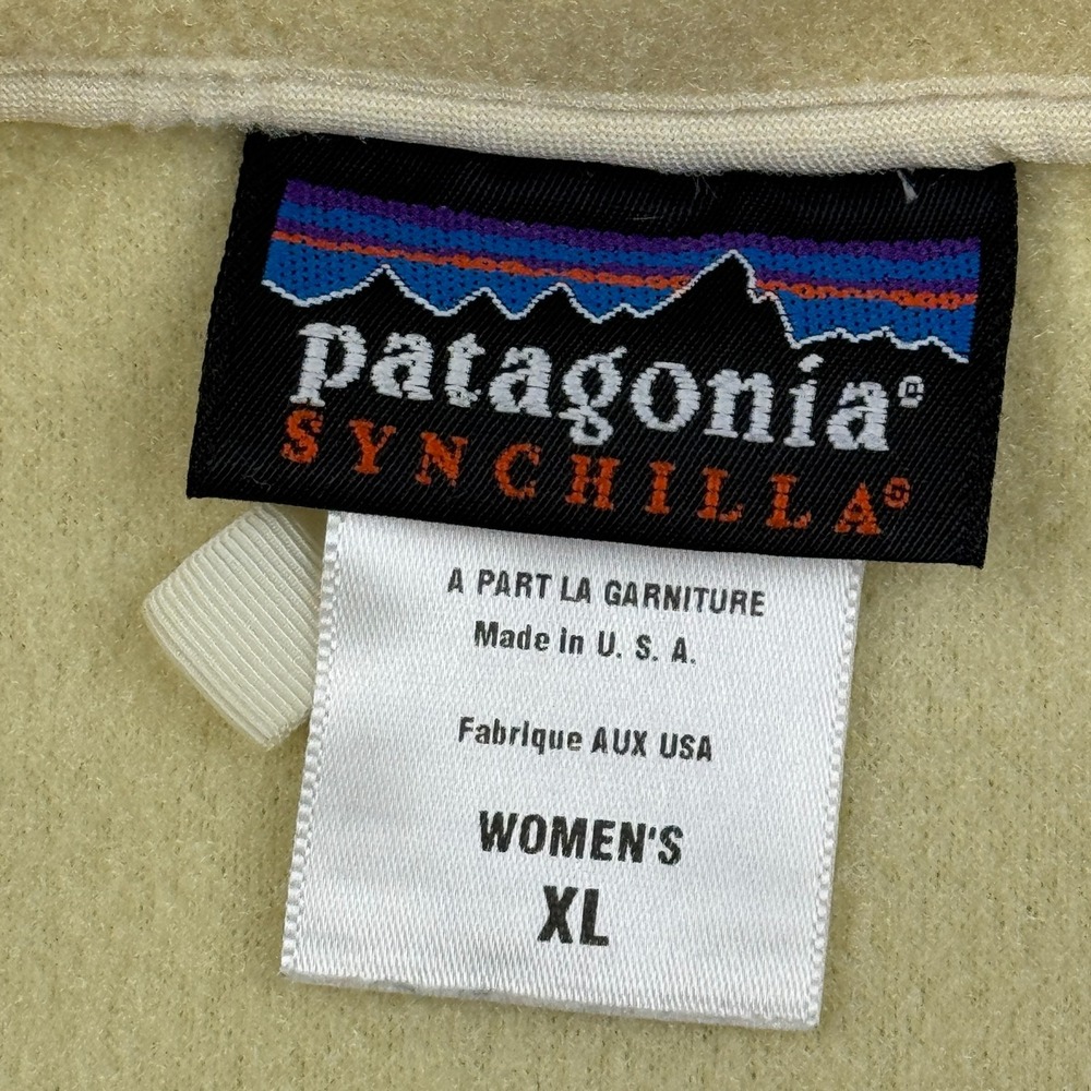 Vintage Patagonia Synchilla Jacket Womens XL Yellow El Cap Full Zip‎ Made in USA - Picture 3 of 10